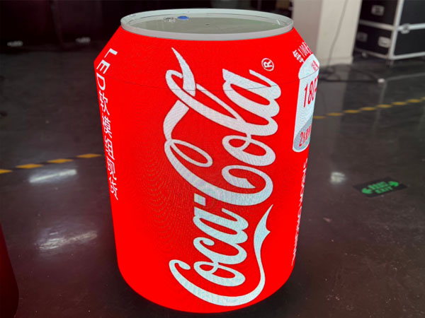Unique shape of the can LED display, a new marketing approach