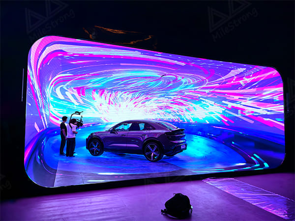 Milestrong's Arc Cave Immersive LED Screen Solution at The Flat by Macan in Italy