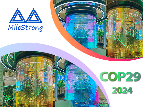 Milestrong's Transparent LED Screen STJ Series for COP29 Climate Summit in Baku,