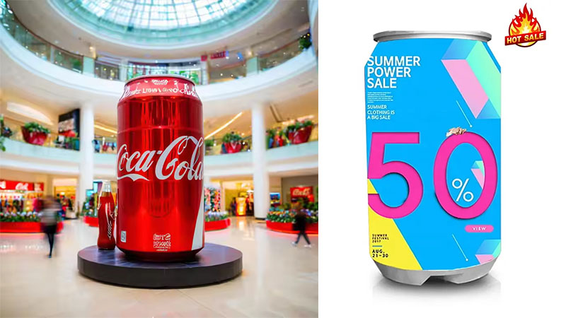 Creative and Customized Can-Shaped LED Display & Shelf LED Display by Milestrong for Retail Visual Excellence