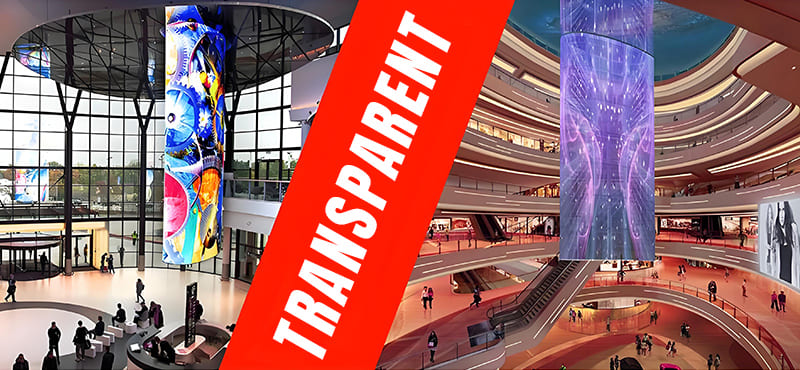 Beauty Enhancement of Shopping Centers with Ambiance Using Milestrong's Cylindrical Transparent LED Display STD Series