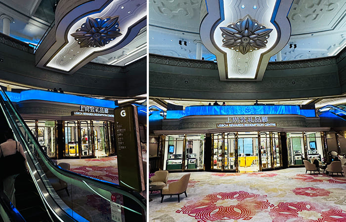A Seamless Visual Presentation Over Luxury: Transparent LED Film Screen Mounted onto the Glass Railing for The Gift Gallery of Grand Lisboa Palace