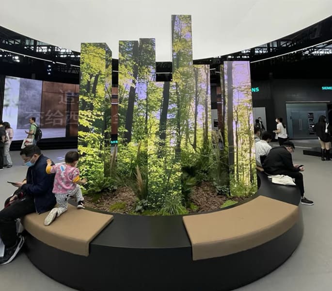 Creating a Tech-Driven Forest: Square Column LED Displays Bring Nature to Life at the Exhibition