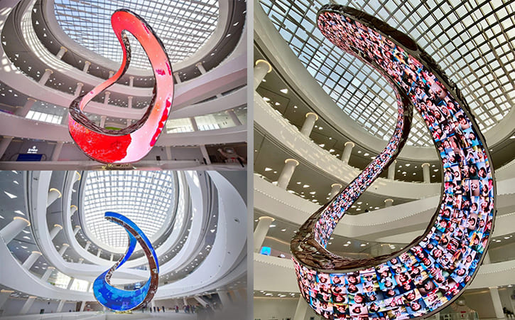 A 28-Meter Rotating Marvel: The Mobius-Shaped LED Display That Brings Industrial History to Life