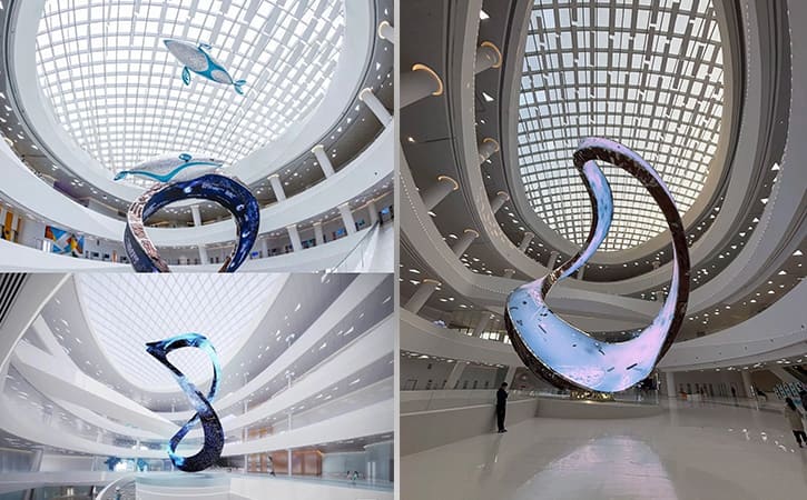A 28-Meter Rotating Marvel: The Mobius-Shaped LED Display That Brings Industrial History to Life