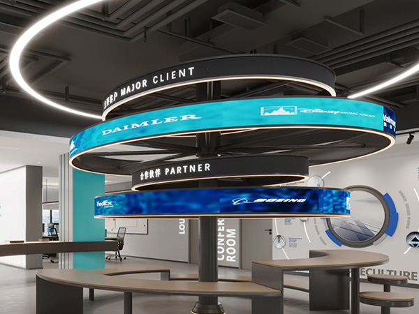 Creating an Immersive Corporate Showcase with Ring LED Displays and Flexible LED