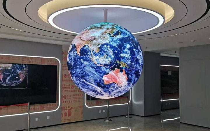 Interactive Exhibition Innovation with the Suspended Sphere LED Display Featuring 360° Viewing