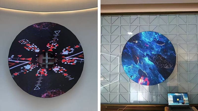 Round LED Display for Wall-Mounted Indoor Installation with Customized Design