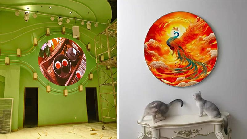 Round LED Display for Wall-Mounted Indoor Installation with Customized Design