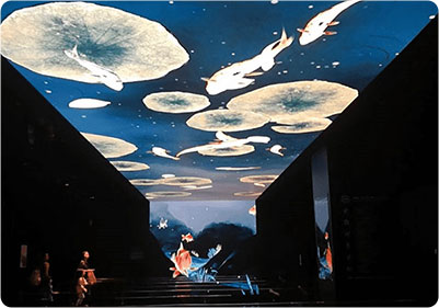 A Customized P3 Ceiling LED Screen Recreates the Experience in a Multimedia Digital Exhibition Hall