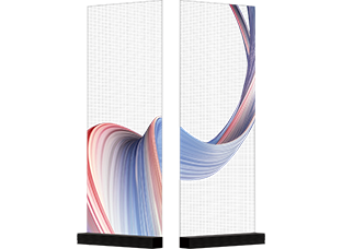 Film LED displays with high transparency and flexibility