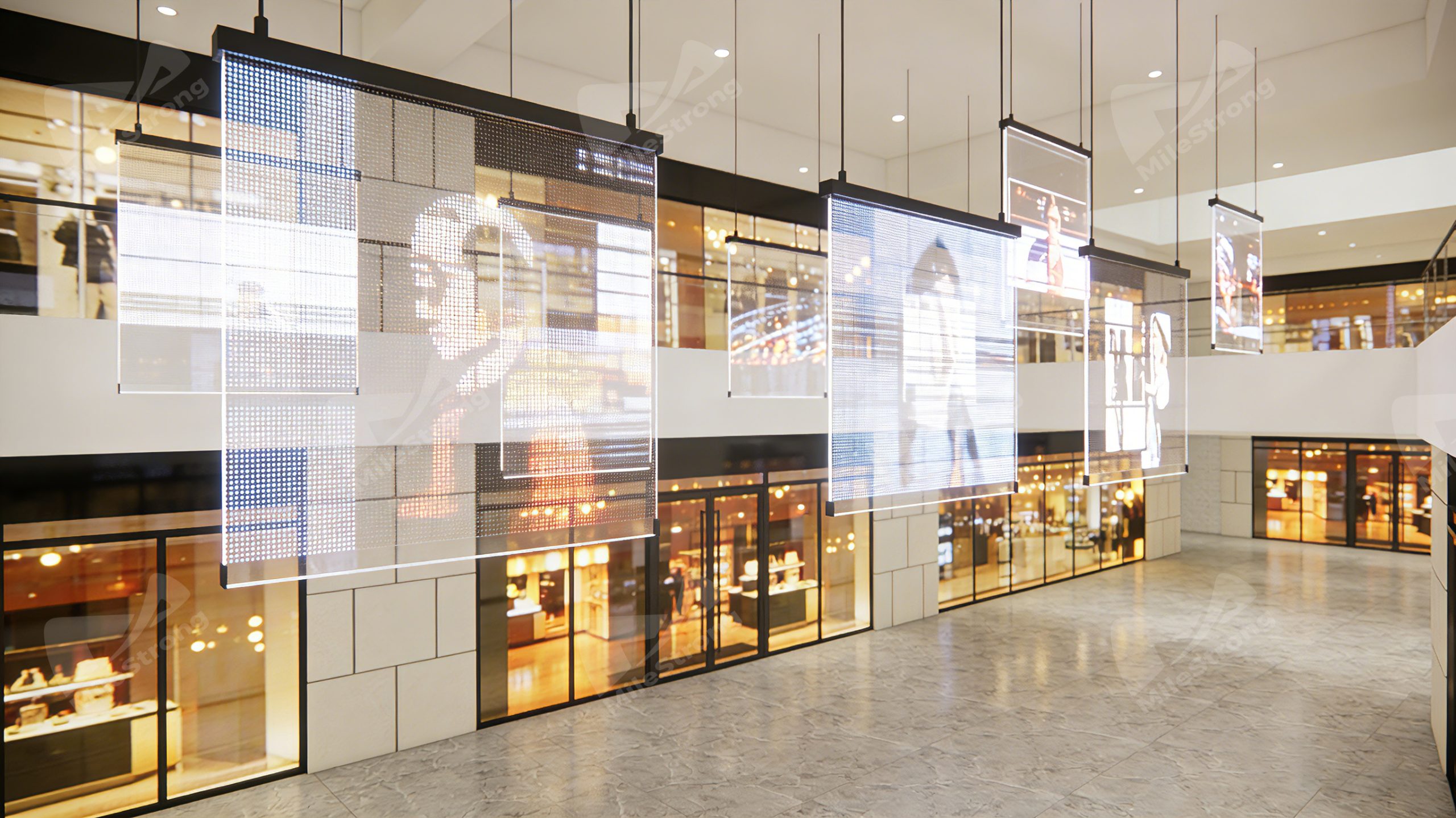 STH-S Series Transparent LED Display: Suspended Installation Demonstration