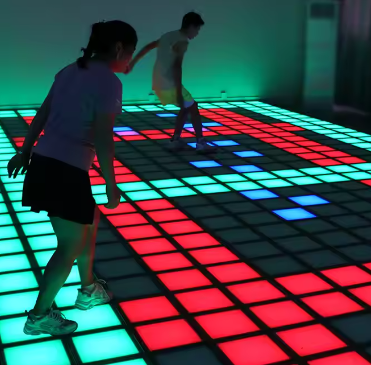 interactive led display in game room