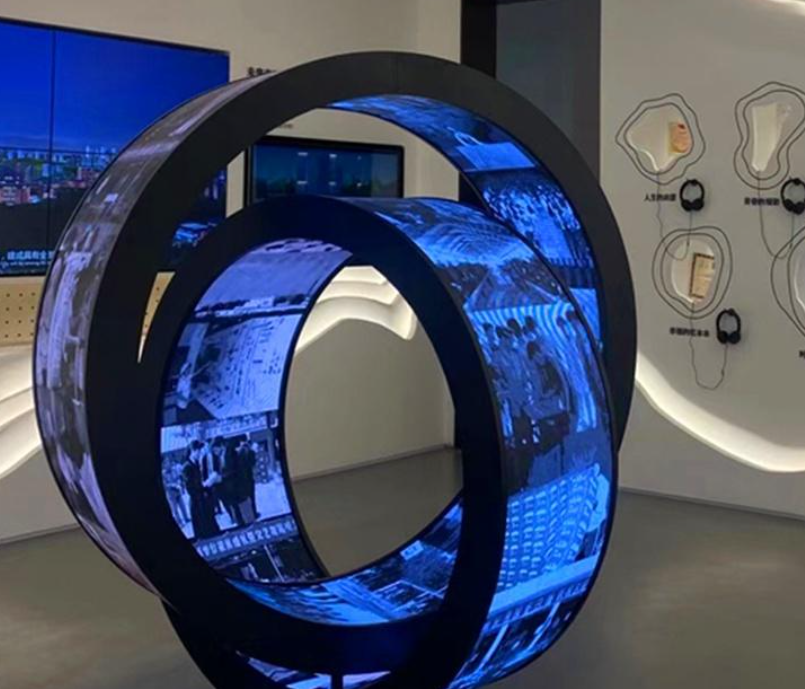 ring led displays in museum